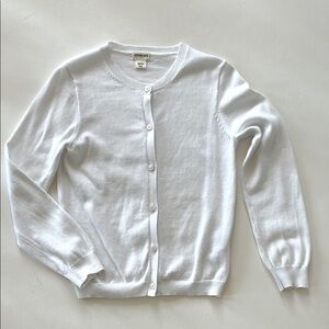 Girls J. Crew Crewcuts White Cardigan Sweater